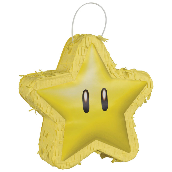 Super Mario Mini Star Piñata Decoration 8"x 7" | 1 ct