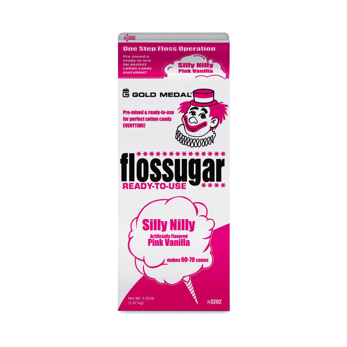 Silly Nilly Pink Vanilla Floss Sugar 3.25 lbs | 1 Ct