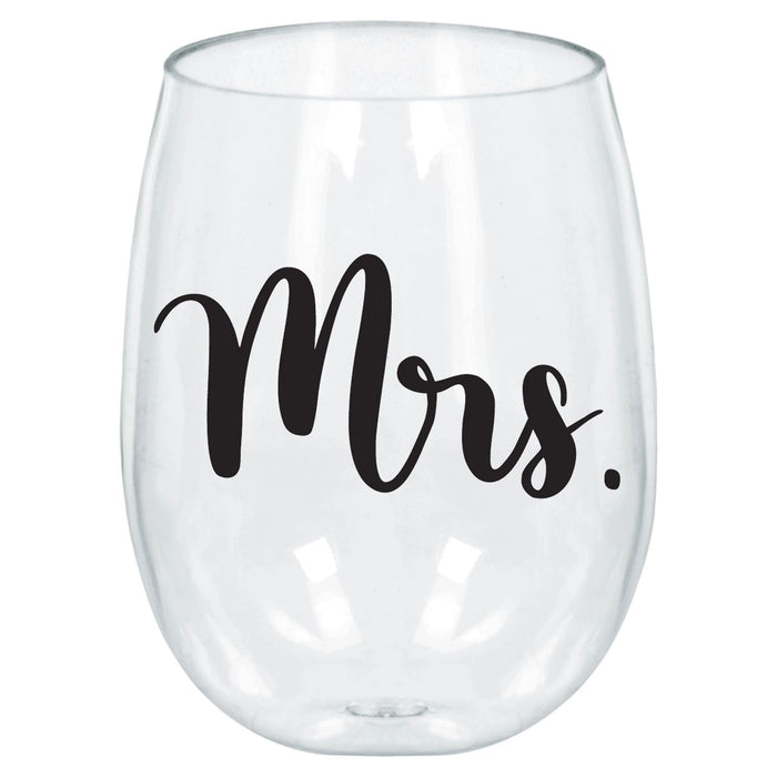 Mrs. Stemless Wine Glass | 1ct
