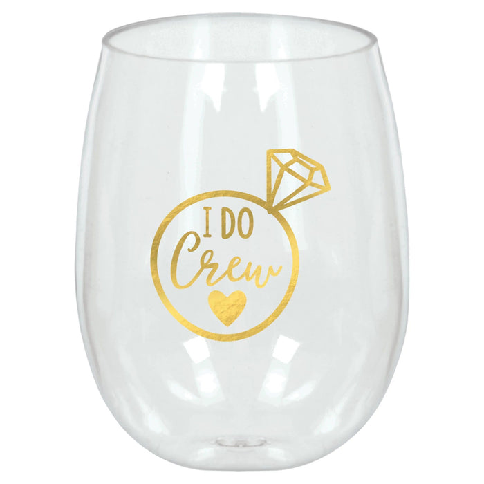 "I Do Crew" Stemless Wine Glass | 1ct