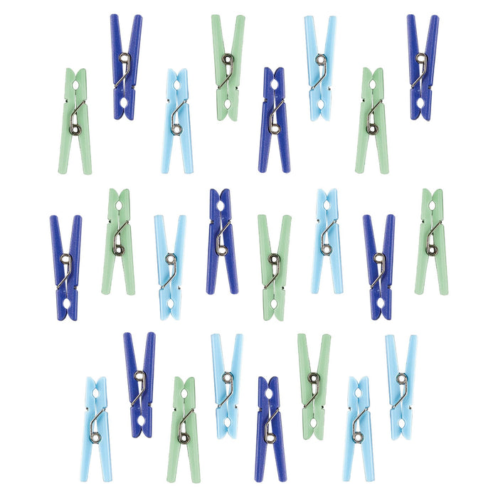 Clothespins Party Favors Blue 1 3/8" x 3/8" | 24ct