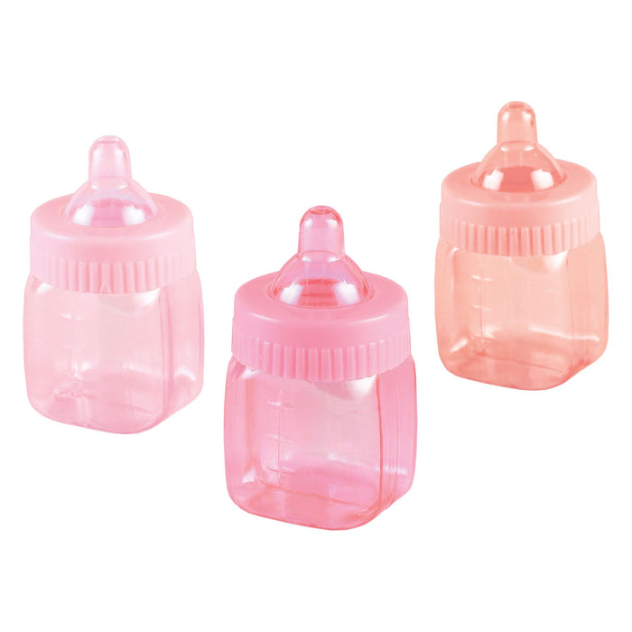 Baby Bottle Party Favors Pink 1.5"x3" | 6ct
