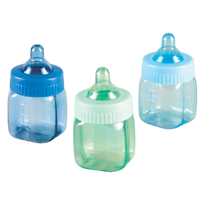 Baby Bottle Party Favors Blue 1.5"x3" | 6ct