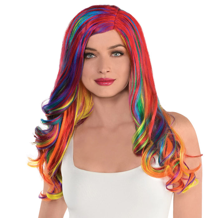 Rainbow Long Glam Wig  | 1ct