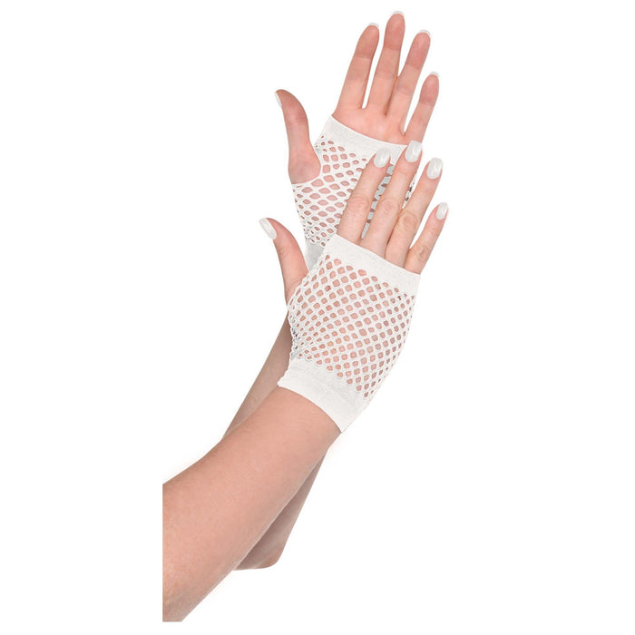 White Short Fishnet Gloves | 1pr