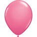 An inflated 11-inch Qualatex Rose Latex Balloon.