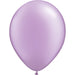 An inflated 11-inch Qualatex Pearl Lavender Latex Balloon.