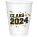 Class of 2024 Printed Plastic Cups - 16oz - Black & Gold