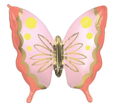 Soulful Blossoms Butterfly Supershape Mylar Balloon 30" | 1 ct