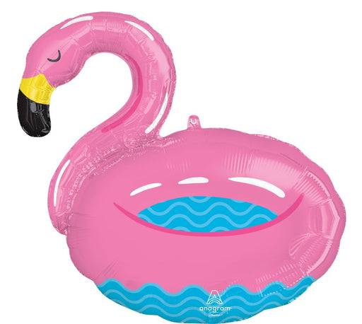 Pool Party Flamingo Supershape Mylar Balloon 30"