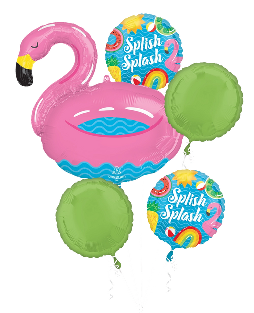 Pool Party Mylar Balloon Bouquet 5 pieces