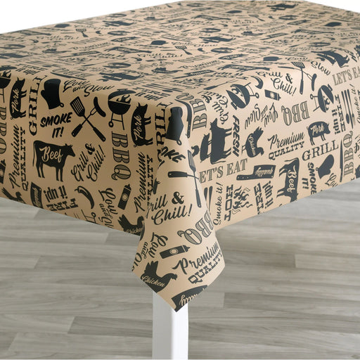 BBQ Printed Paper Table Cover, 54" x 102"