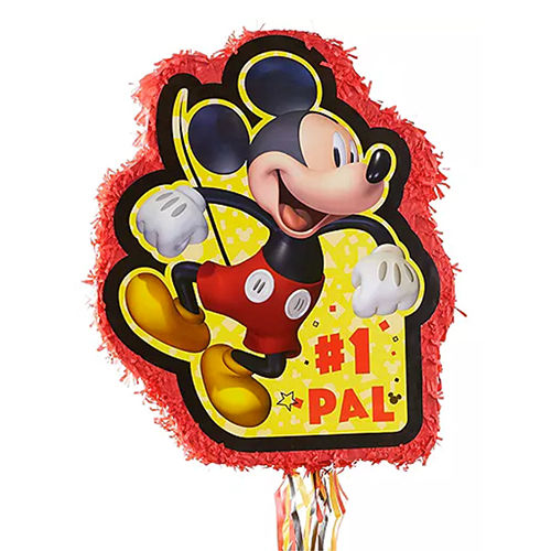 A 17.5 inch Mickey Mouse #1 Pal Pull String Piñata.