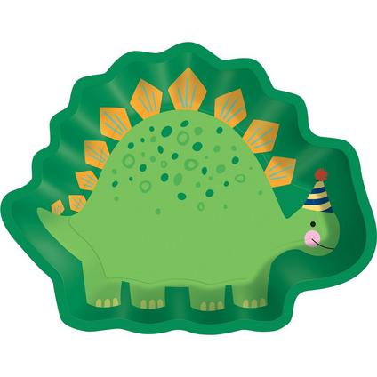 Dino-Mite Dinosaur Shaped Lunch Plates 9" | 8ct