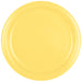 Add a pop of color to your next party or event with these 9" Light Yellow Round Lunch Paper Plates! Perfect for serving your party food on, these plates are both durable and vibrant. With 24 plates in each pack, you'll have plenty to go around. Party on!