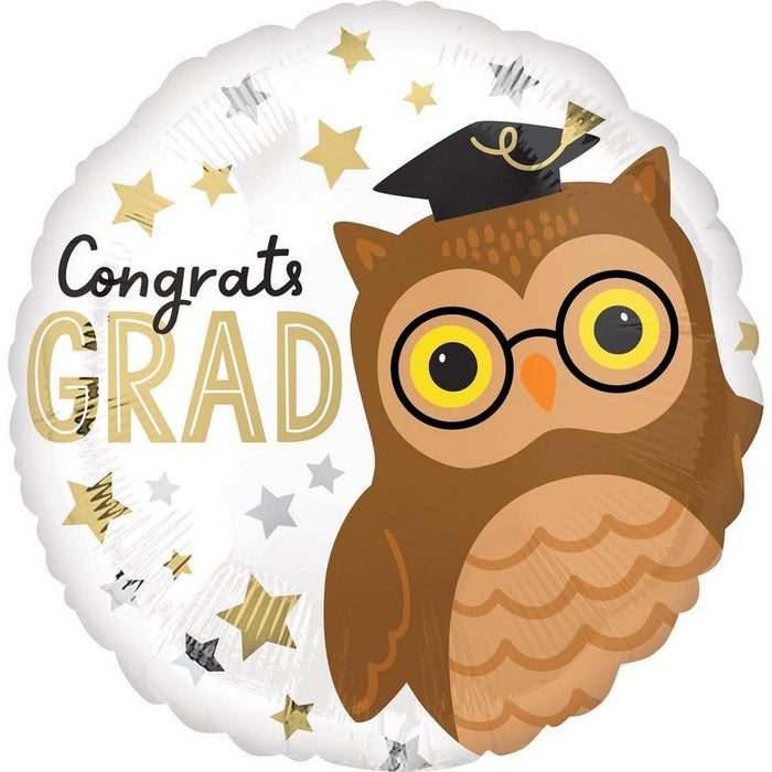 Graduation Wise Owl Congrats Grad Mylar Balloon 17" | 1ct