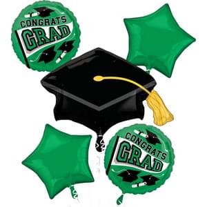 Congrats Grad Mylar Balloon Bouquet - Green