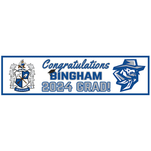 Bingham 2024 Grad Banner to Go - 13"x50"