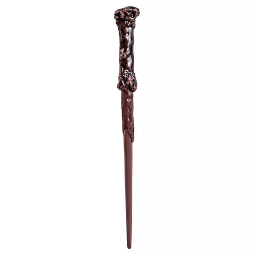 Bring the magic of Hogwarts home with this authentic Harry Potter wand! Perfect for casting spells and bubbling cauldrons, this 1ct wand will be a great addition to any wizarding world fan's collection. Wingardium Leviosa! It is made of molded plastic and just what you need to make some magic. 