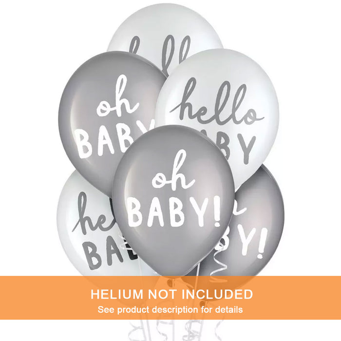 Hello Baby Soft Jungle Latex Balloons 12" | 15 ct