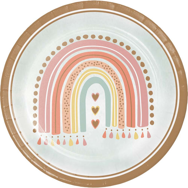Boho Rainbow Lunch Plates 9" | 8ct