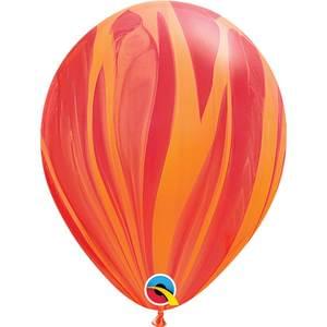 Red Orange Agate Latex Balloons 11" | 25 ct