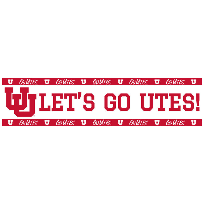 U of U Lets Go Utes! To Go Banner 50" x 13" | 1ct