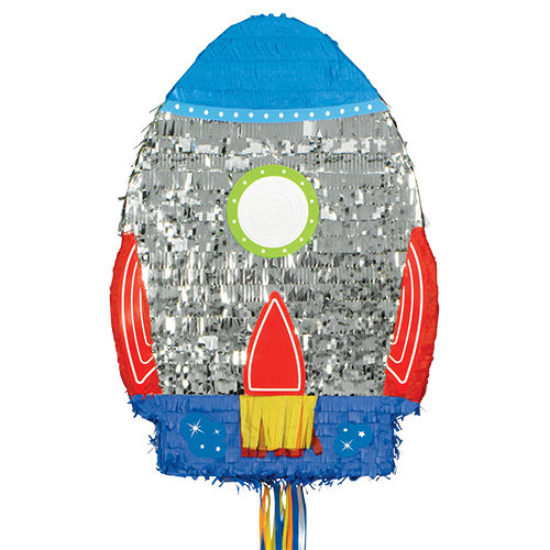 A 21.5" Rocket Deluxe 3D Pull Piñata 