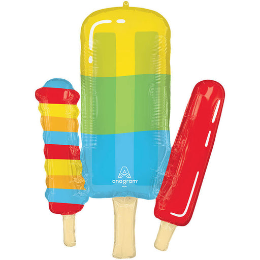 Pool Party Popsicle Supershape Mylar Balloon 34" | 1 ct