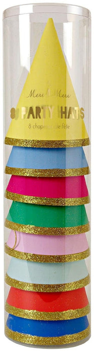 Assorted Colors Party Hats 8ct