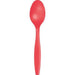 Coral Plastic Spoons | 24 ct