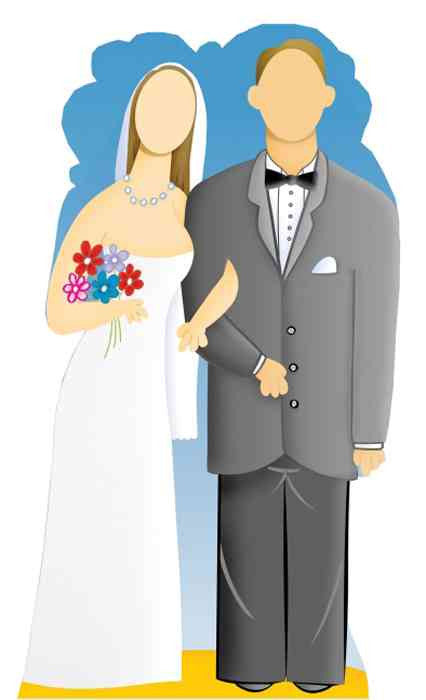 Wedding Couple Lifesize Stand-In