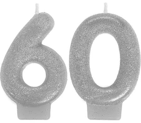 Sparkling Celebration 60th Birthday Candle, 3'' | 1 ct