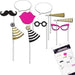 Black/Gold/Pink Photo Booth Props | 10 ct