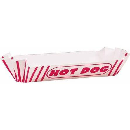 Striped Paper Hot Dog Trays | 8 ct