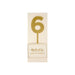 Gold Acrylic Number Cake Topper Party Pick No. 6