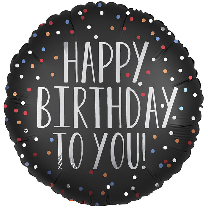 Happy Birthday To You Confetti Mylar Balloon 18"  | 1ct.