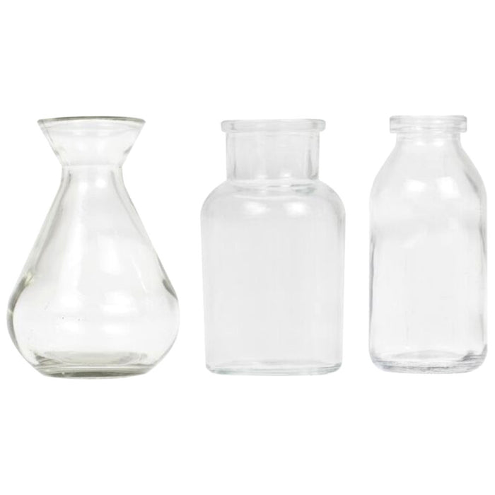 Assorted Glass Mini Vase Set | 3 pc