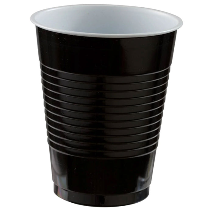 Jet Black 18oz Plastic Cups | 50ct