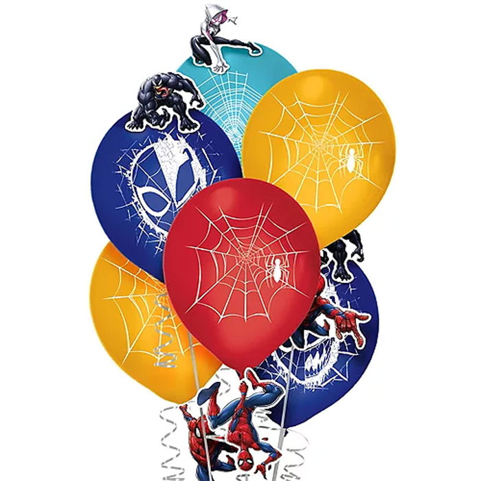 Spider-Man Webbed Wonder Flat Latex Balloon Decorating Kit, 12" | 6ct