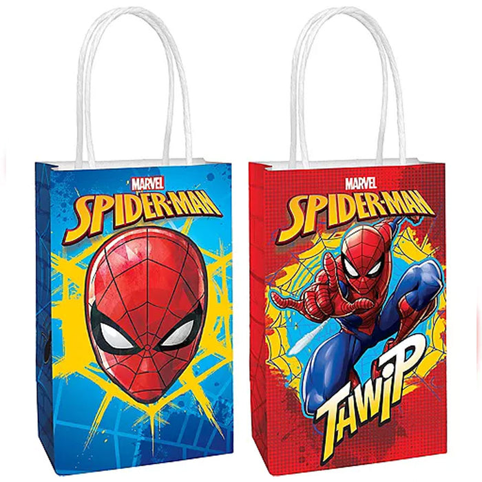 Spider-Man Webbed Wonder Kraft Favor Bags, 5.25" x 8.3"  | 8ct