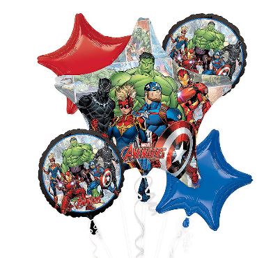Avengers Unite Mylar Balloon Bouquet | 5pcs