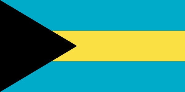 Bahamas Flag with Stick | 4" x 6"