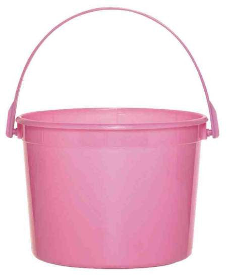 Bright Pink Plastic Bucket | 4.5"