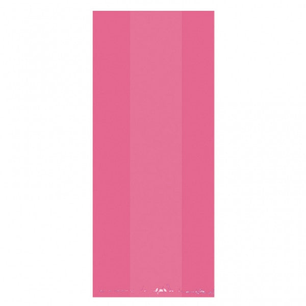 Bright Pink Translucent Party Bags Small | 25ct.