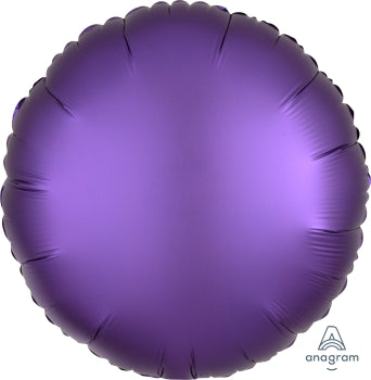 Purple Satin Luxe Round Mylar Balloon 18" | 1ct