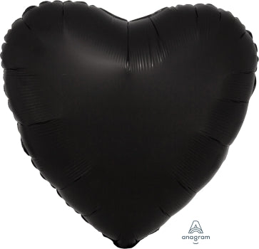 Onyx Satin Luxe Heart Balloon 18" | 1ct