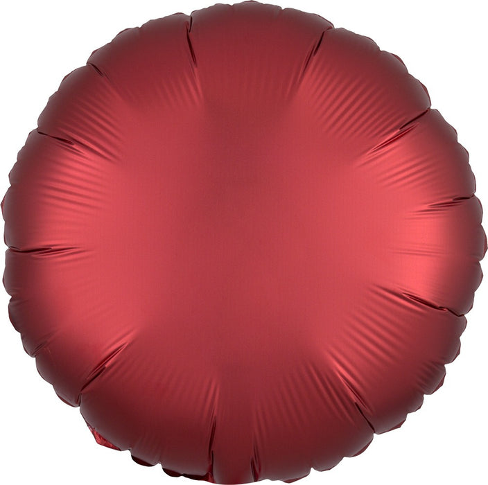 Sangria Round Satin Luxe Balloon 18" | 1ct