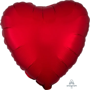 Sangria Satin Luxe Heart Balloon 18" | 1ct