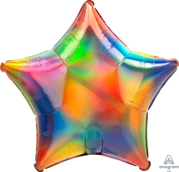 Rainbow Iridescent Star Balloon 18" | 1ct